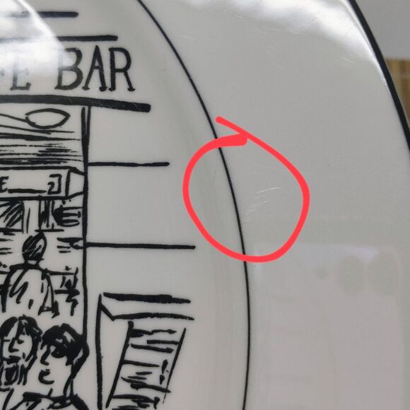 2 Mikasa dinner plates HK 114 "Parisian Scenes" by Susan Steinberg - VTG - Picture 6 of 10